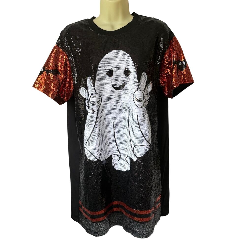 Simply Southern Halloween Sequin Jersey Dress Size S/M NWT Party Fall